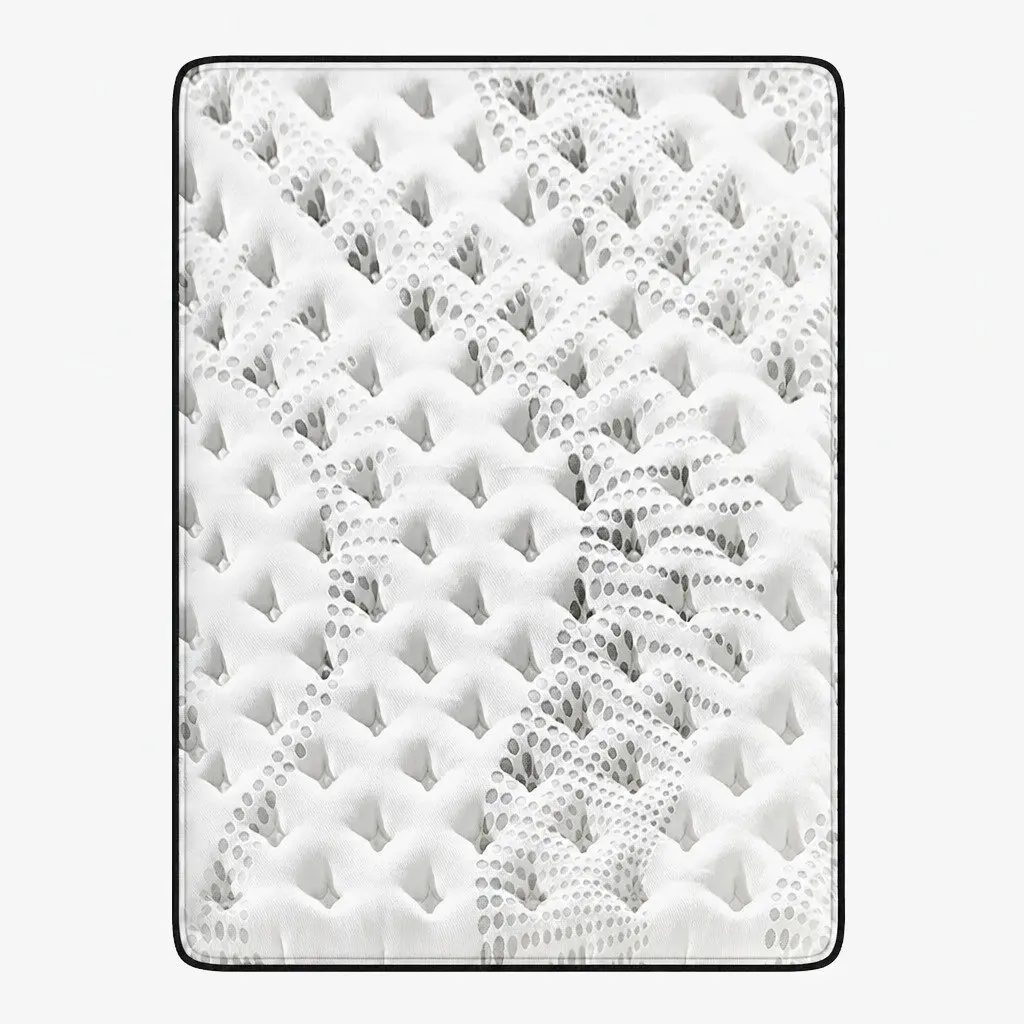 Double Mattress Medium Firm 5 Zone Euro Top Pocket Spring Pressure Relief White Grey