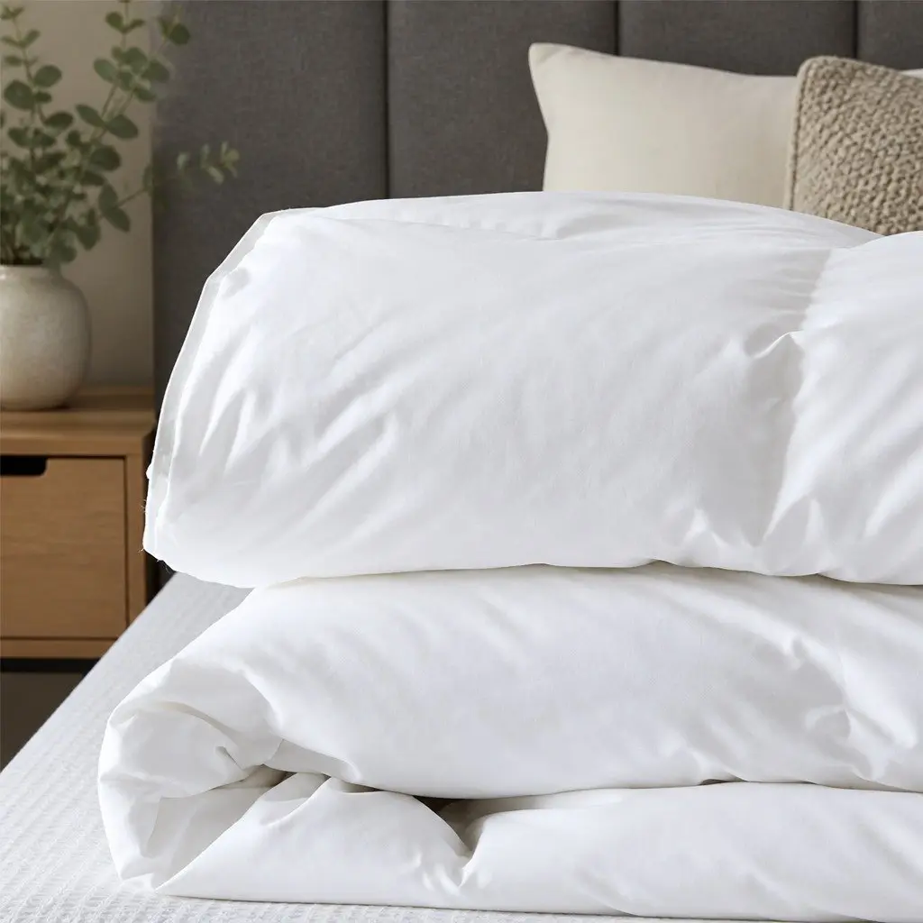 Duck Feather Down Quilt King Single 500GSM Ultra Soft Cotton Cover White