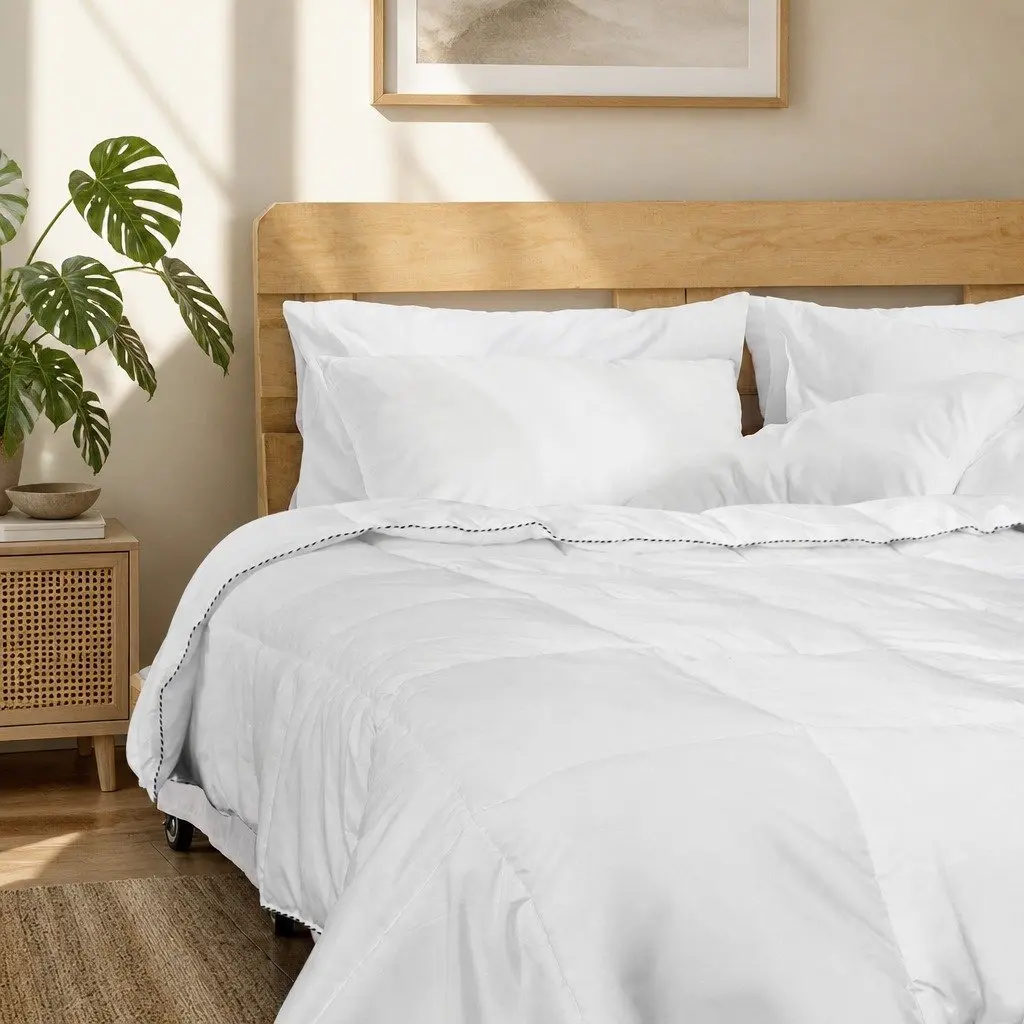 Bamboo Blend Quilt Single 250GSM Moisture Wicking Breathable Lightweight