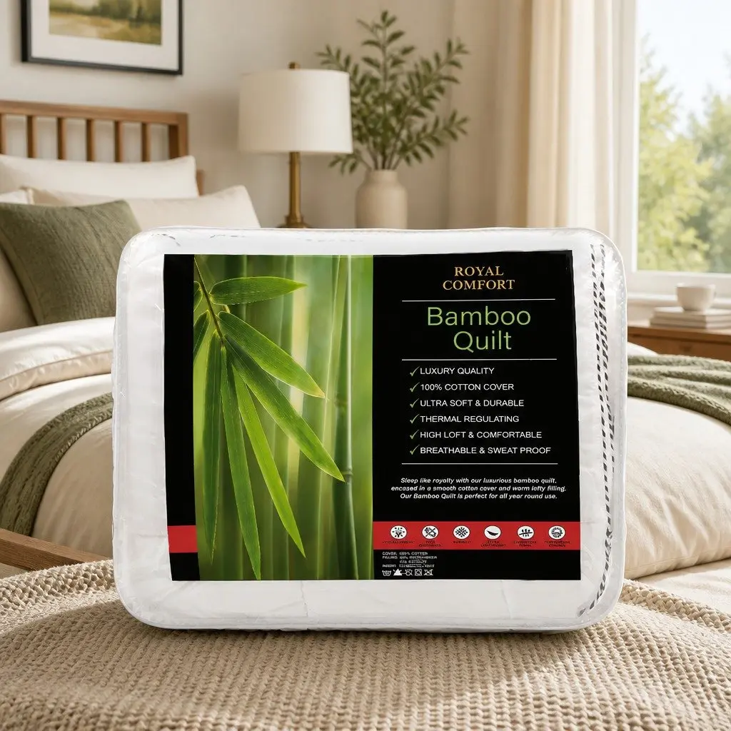 Bamboo Blend Quilt King Size 250GSM Breathable Lightweight Doona Bedding