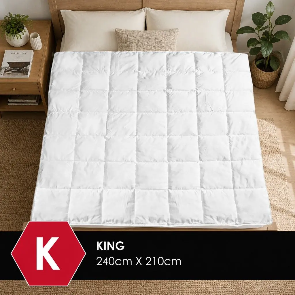 Bamboo Blend Quilt King Size 250GSM Breathable Lightweight Doona Bedding