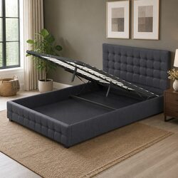 Reliable King Gas Lift Bed Frame with Ample Storage