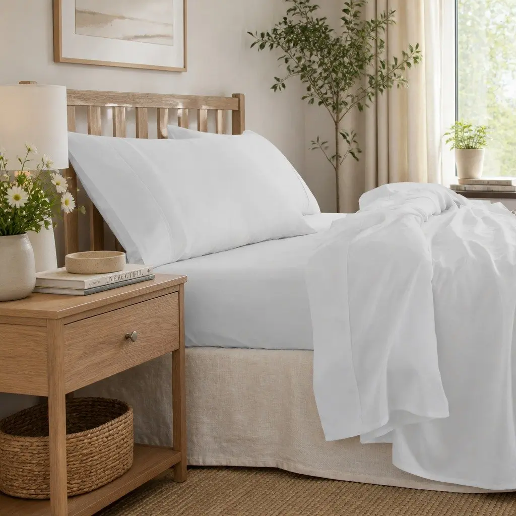 Queen Sheet Set Bamboo Cotton 1000TC Flat Fitted Pillowcases Cool Grey