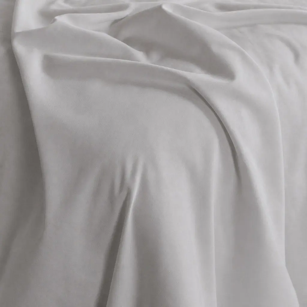 Bamboo Cotton Sheet Set 1000TC Flat Fitted Pillowcases 285cm x 265cm 180cm x 203cm Cool Grey