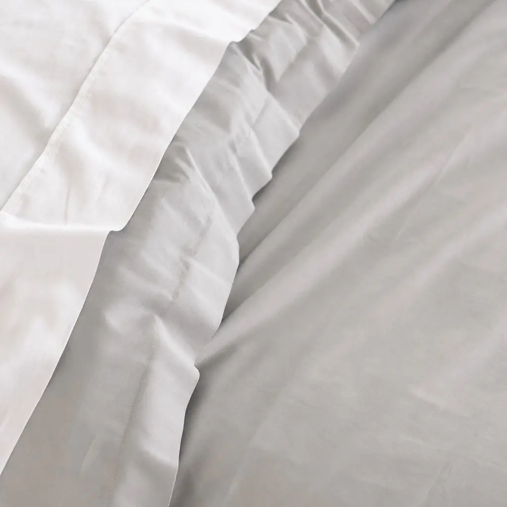 Bamboo Cotton Quilt Cover Set King 1000TC Bedding Cool Grey
