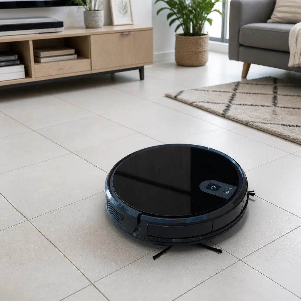 Robotic Vacuum Cleaner Black - WiFi App Control Mop Function Auto Charging