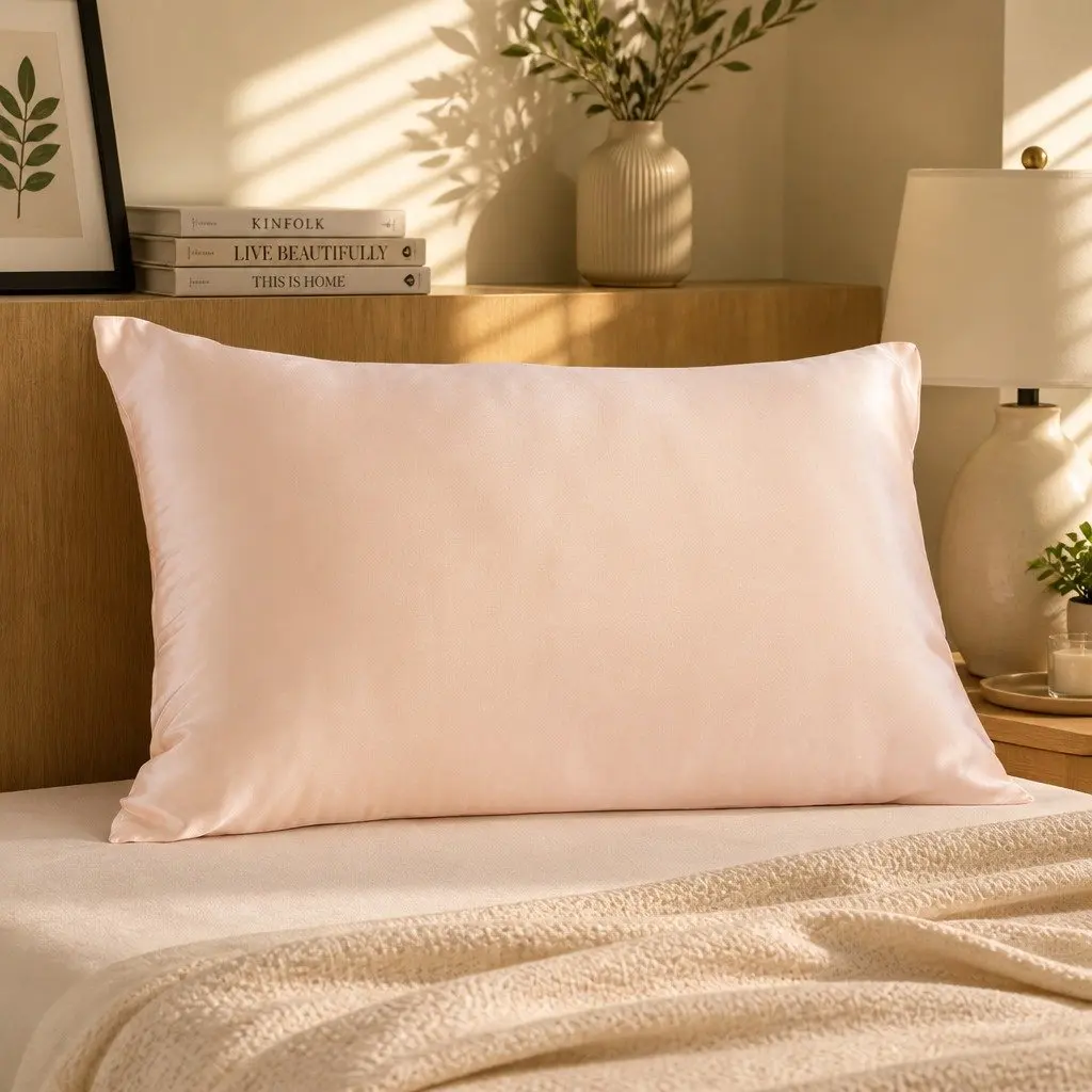 Silk Pillowcase Sleep 51cm x 76cm Champagne Pink