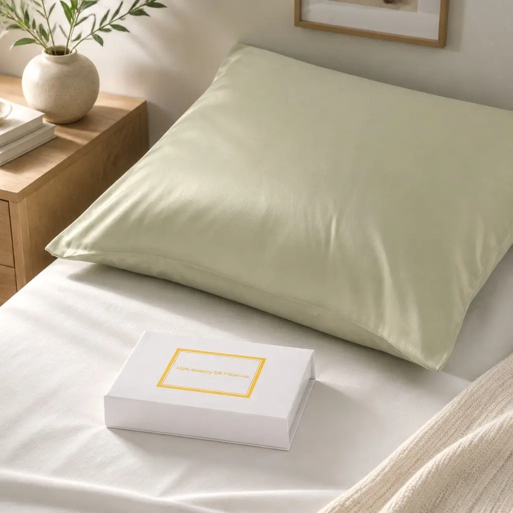 Silk Pillowcase Sleep Comfort 51cm x 76cm Sage