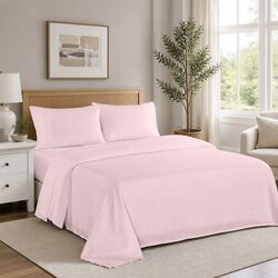 Value-Driven 1200TC Sheet Set in Soft Pink for Queen