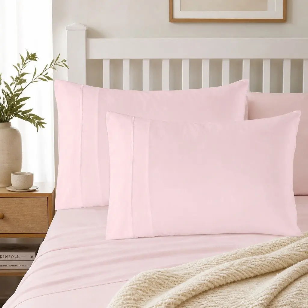 Sheet Set 1200TC UltraSoft 4 Piece Bedding Deep Pocket Soft Pink