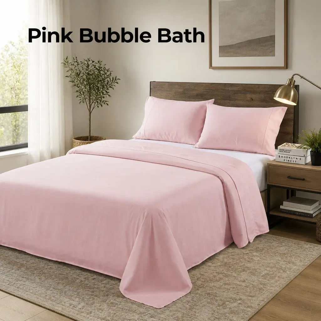 Bamboo Blended Sheet Set Queen Size Bubble Bath Soft Comfort Bedding
