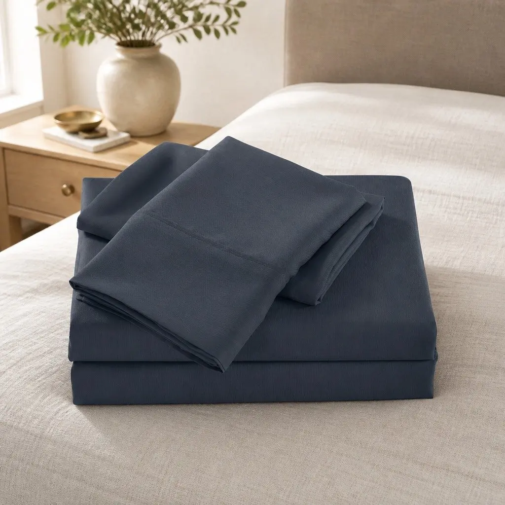 Bamboo Cooling Sheet Set Single 2000TC Charcoal