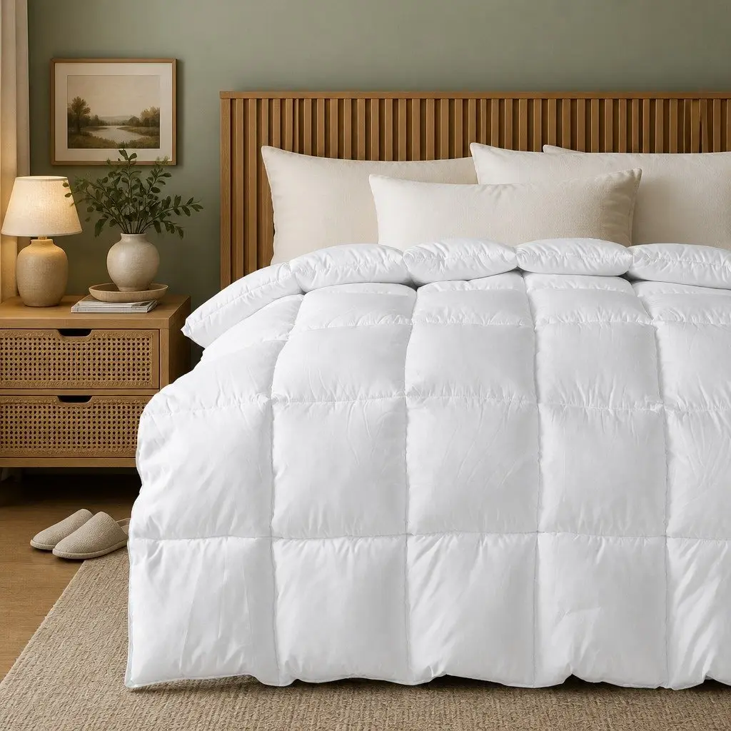 Silk Blend Quilt 800GSM Single Bed Soft Breathable Hypoallergenic Winter Doona