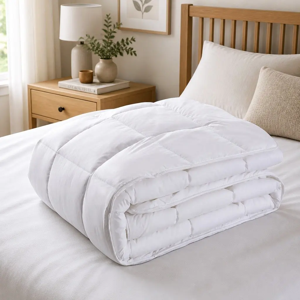 Silk Blend Quilt 800GSM Single Bed Soft Breathable Hypoallergenic Winter Doona