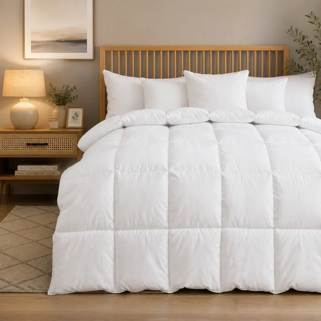 Silk Blend Quilt Double Size 800GSM Hypoallergenic Breathable Winter Bed Doona