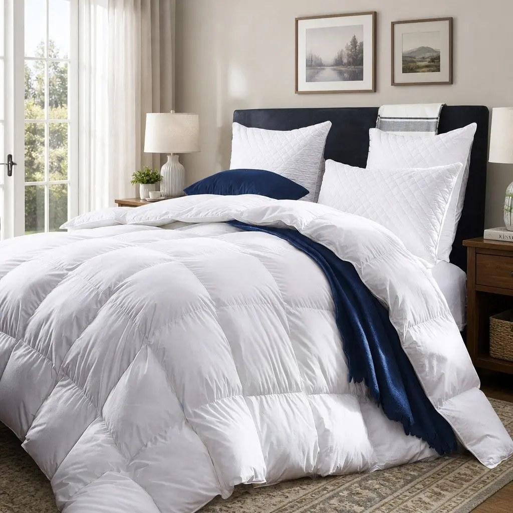 King Silk Blend Quilt 800GSM Soft Breathable Winter Bedding Cotton Cover