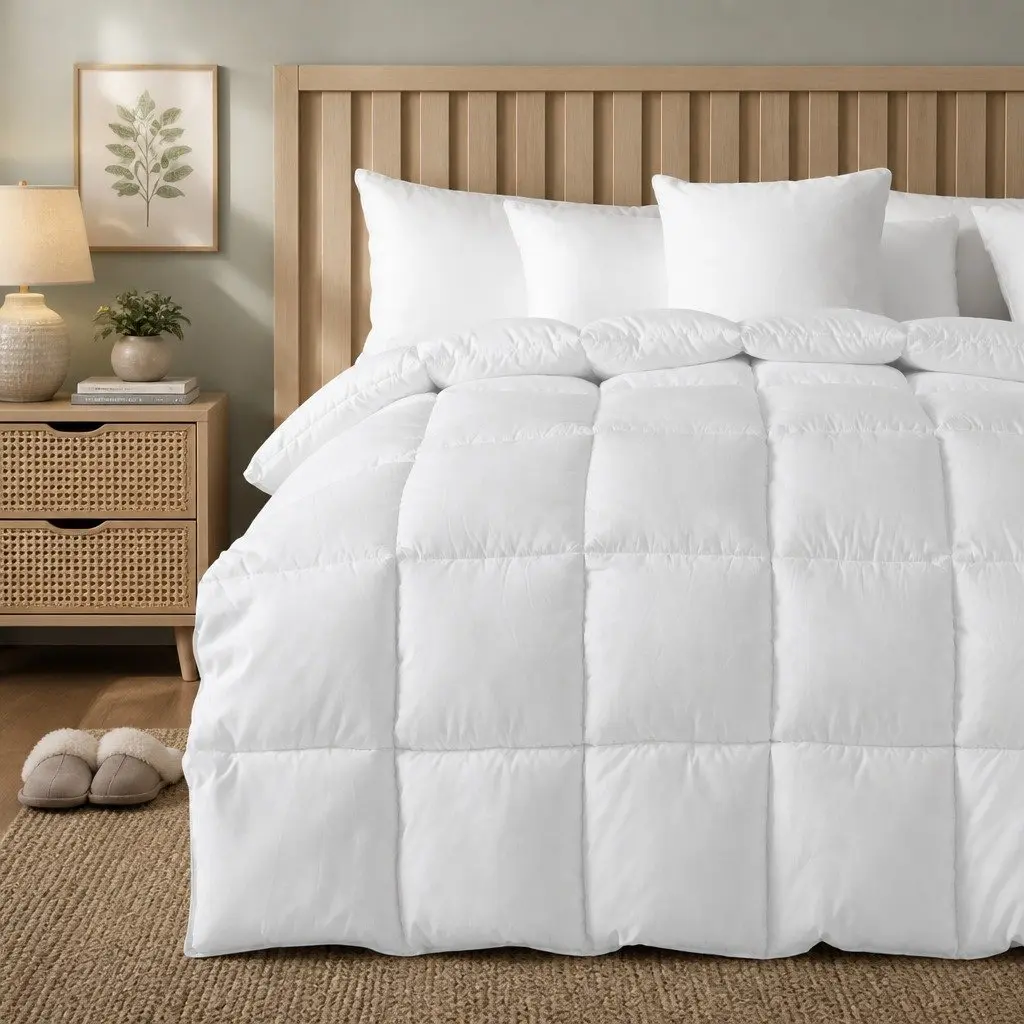 King Silk Blend Quilt 800GSM Soft Breathable Winter Bedding Cotton Cover