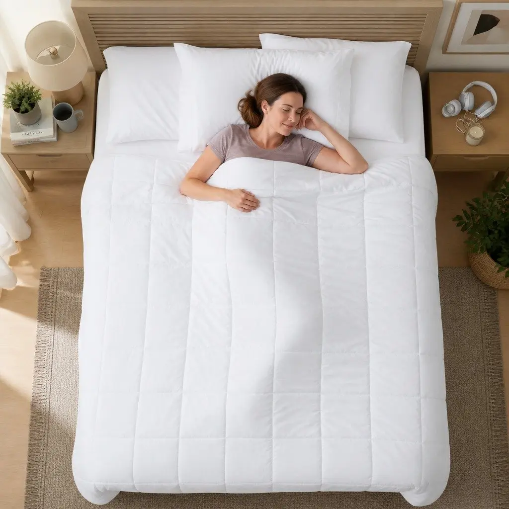 King Silk Blend Quilt 800GSM Soft Breathable Winter Bedding Cotton Cover