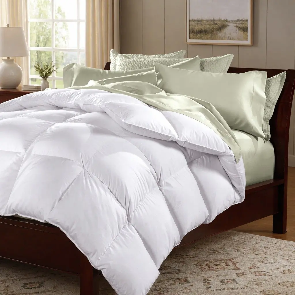 Goose Feather Down Quilt All-Season Queen 500GSM Cotton Cover