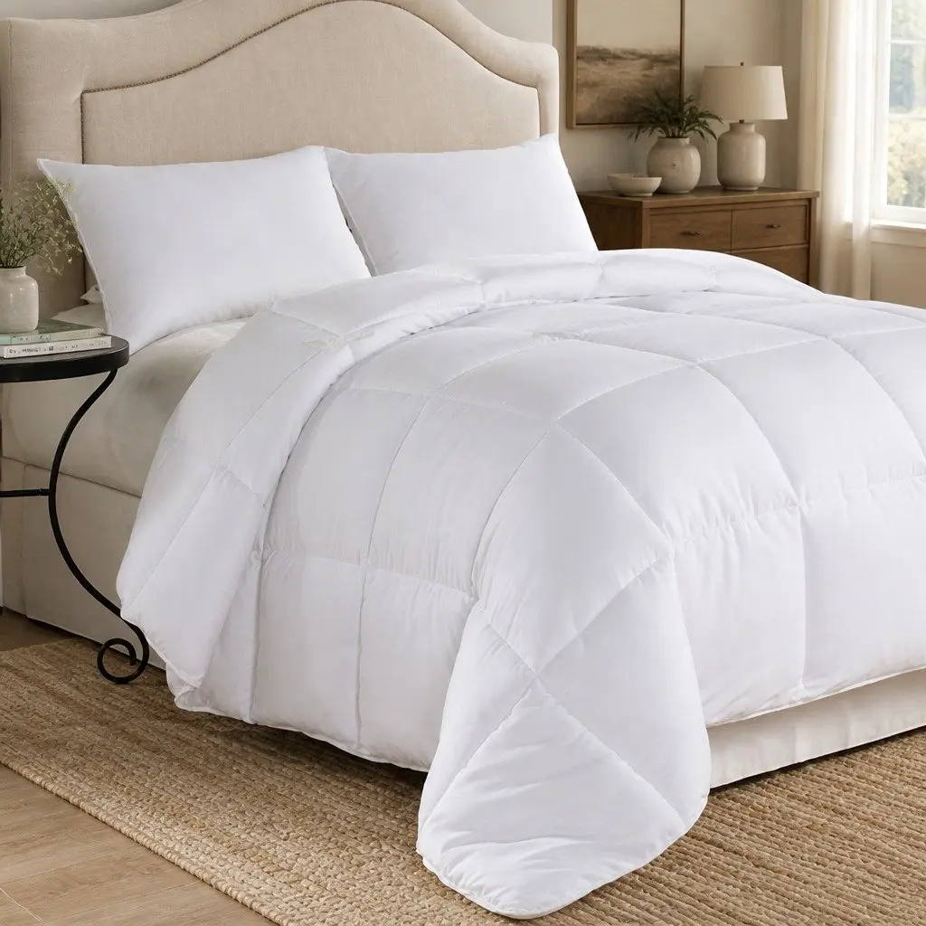 Duck Feather Down Quilt Ultra Soft Cotton Single 500GSM 95% Feather 5% Down