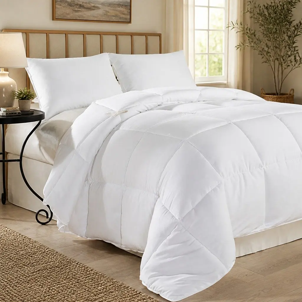 Duck Feather Down Quilt Double 500GSM 95% Feather 5% Down Ultra Soft Cotton