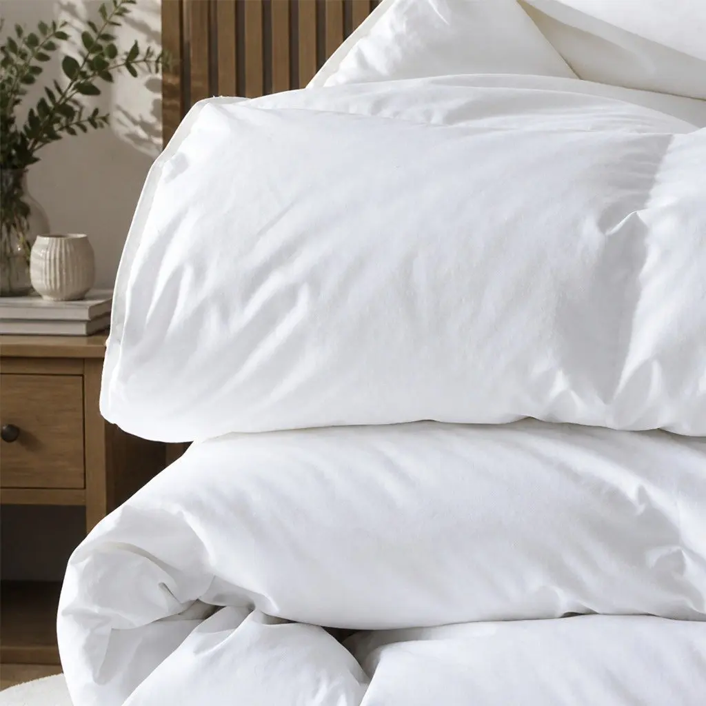 Duck Feather Down Quilt King Size 500GSM Cotton Cover Baffle Box Construction