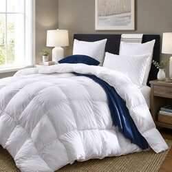 Comforting King Duck Down Quilt for All Seasons