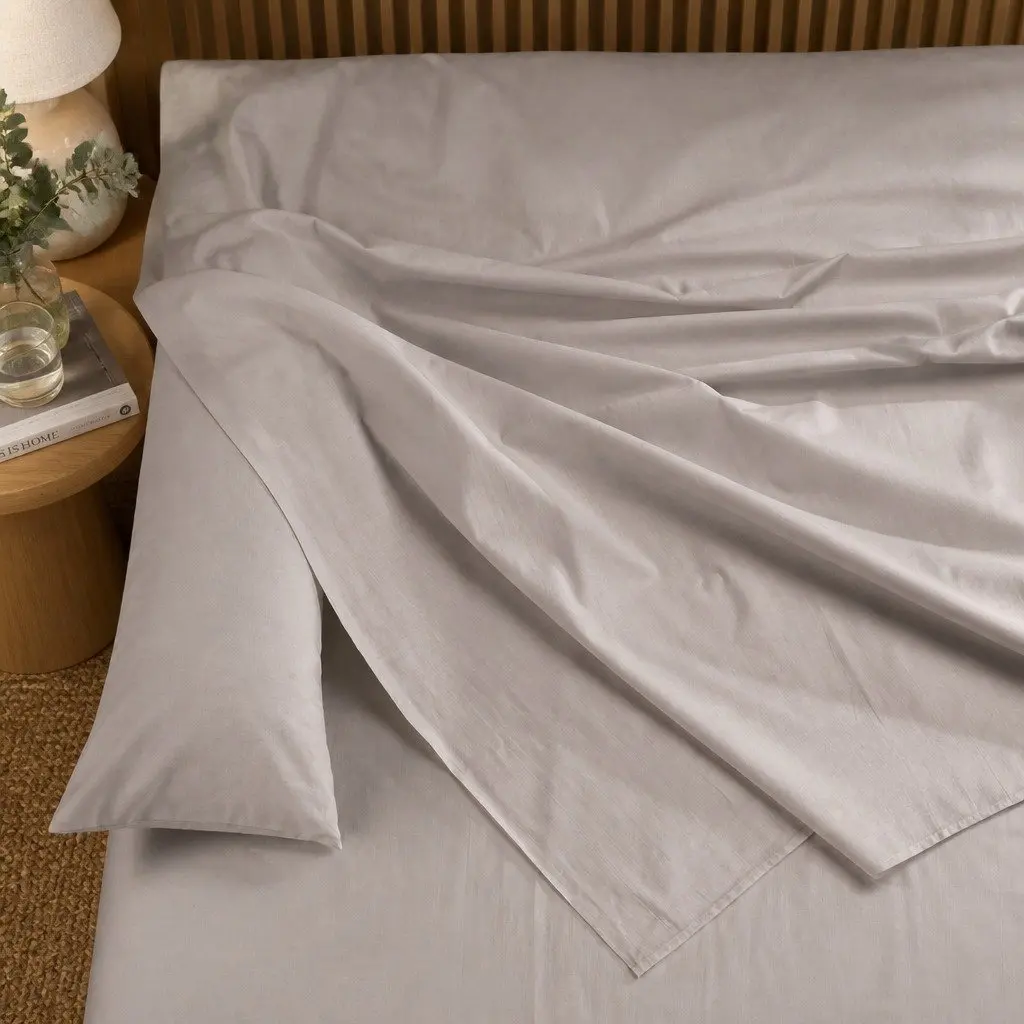 Bamboo Blend Sheet Set Double Bed Warm Grey 1000TC 4 Piece