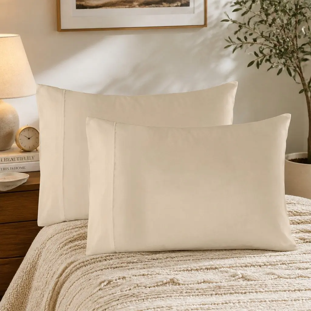 King Sheet Set Bamboo Blend 1000TC Dark Ivory Size King