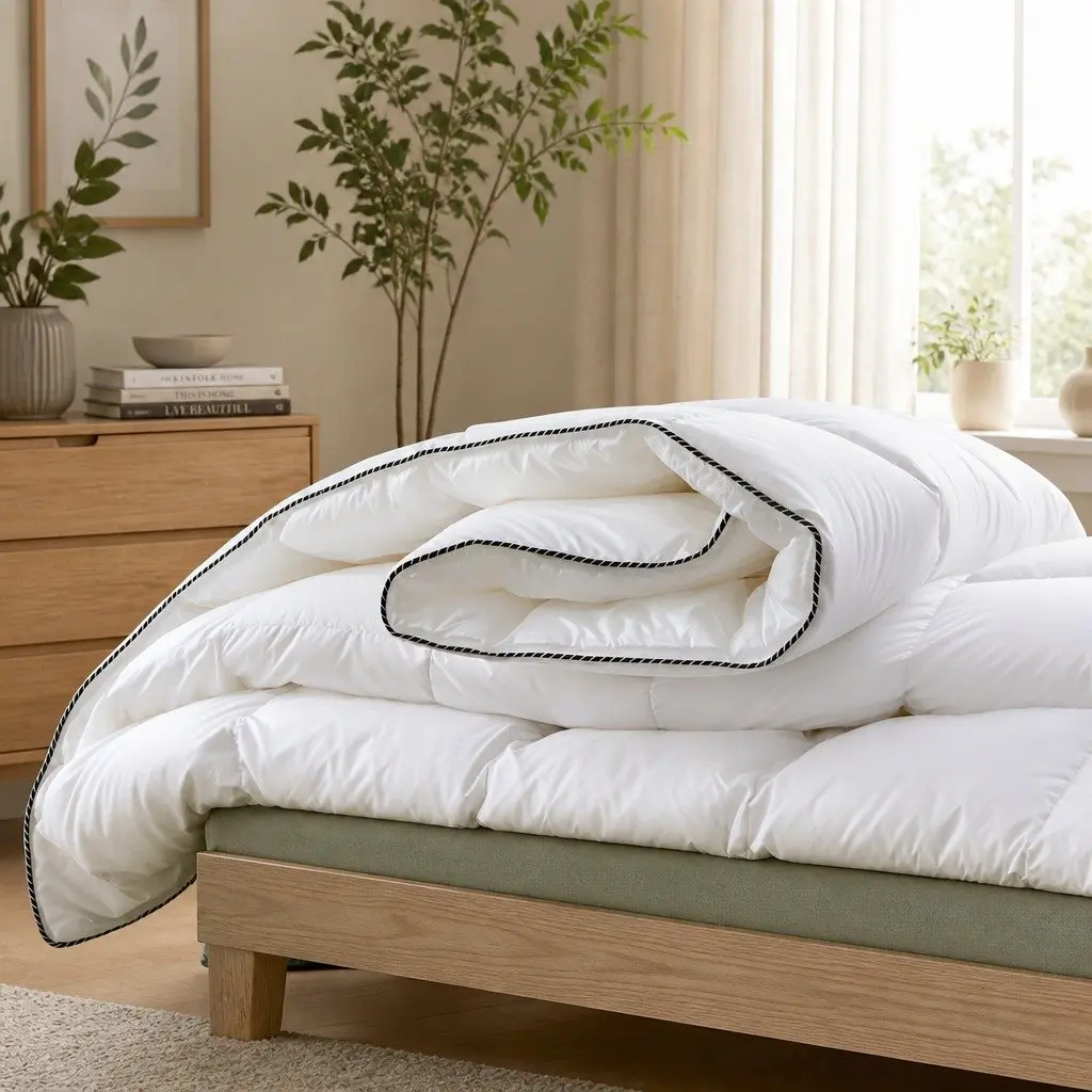 Super King Bamboo Quilt 350GSM All-Seasons Bedding Sateen Weave Breathable