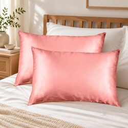 Warm and Reassuring Blush Silk Pillowcase Twin Pack