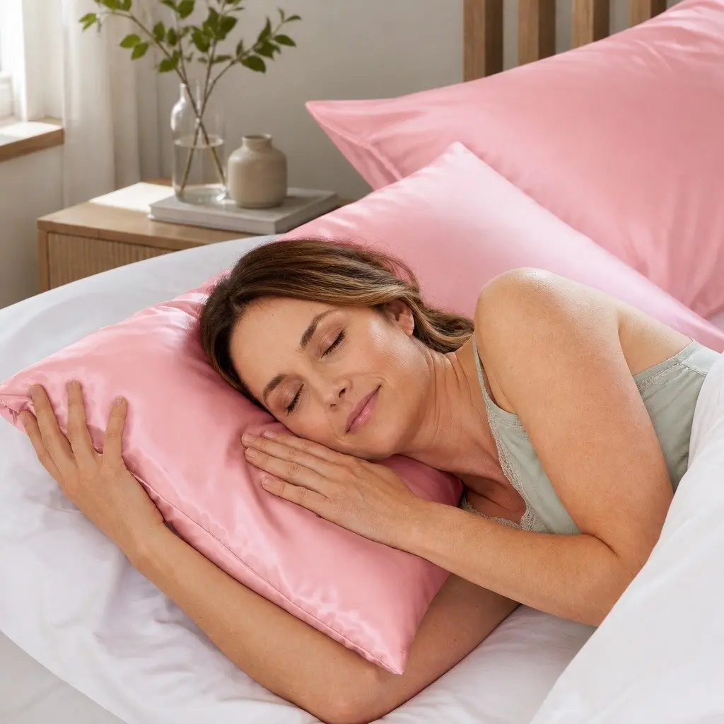 Mulberry Silk Pillowcase Twin Pack Hypoallergenic Breathable 51x76cm Blush
