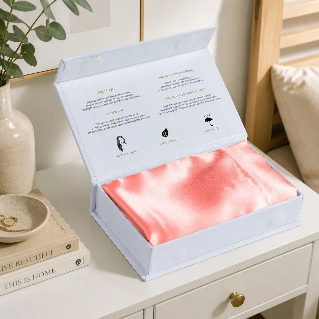 Mulberry Silk Pillowcase Twin Pack Hypoallergenic Breathable 51x76cm Blush