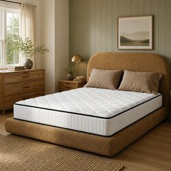 Single Mattress Bonnell Spring 5-Zone Medium-Firm Pressure Relief Support Foam