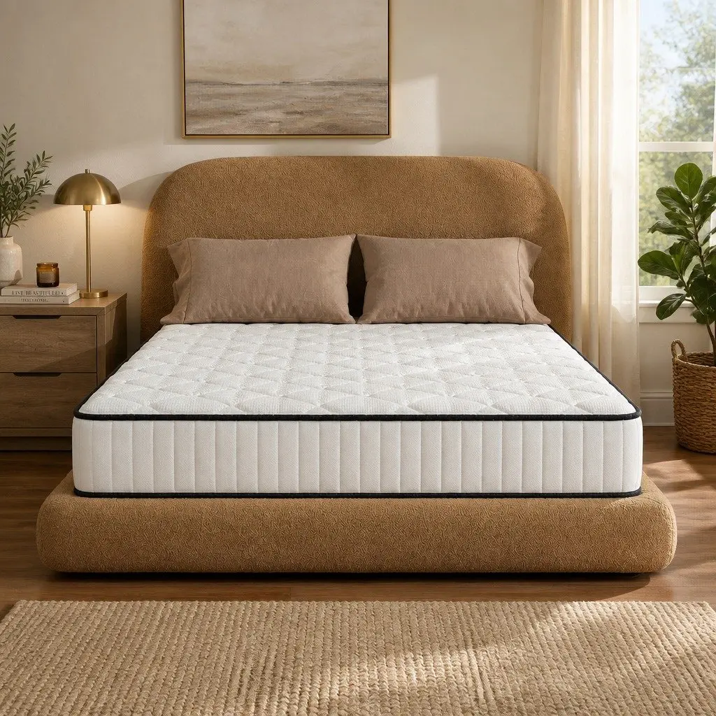 Single Mattress Medium-Firm 5-Zone Pressure Relief Support Foam White 92cm x 187cm