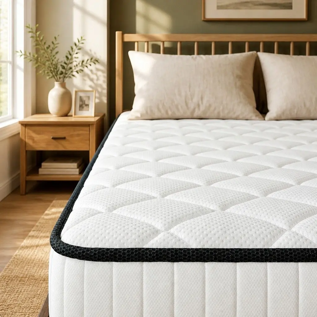 Single Mattress Medium-Firm 5-Zone Pressure Relief Support Foam White 92cm x 187cm