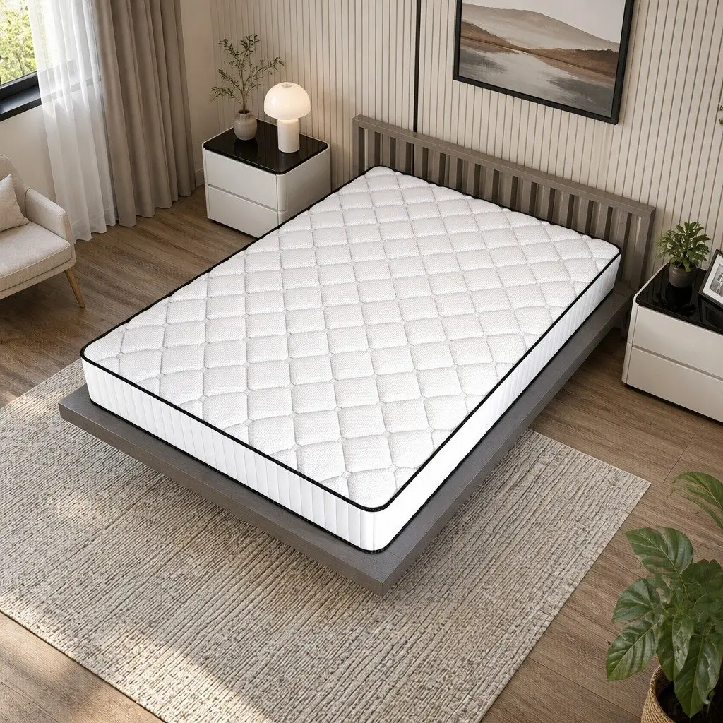Single Mattress Medium-Firm 5-Zone Pressure Relief Support Foam White 92cm x 187cm