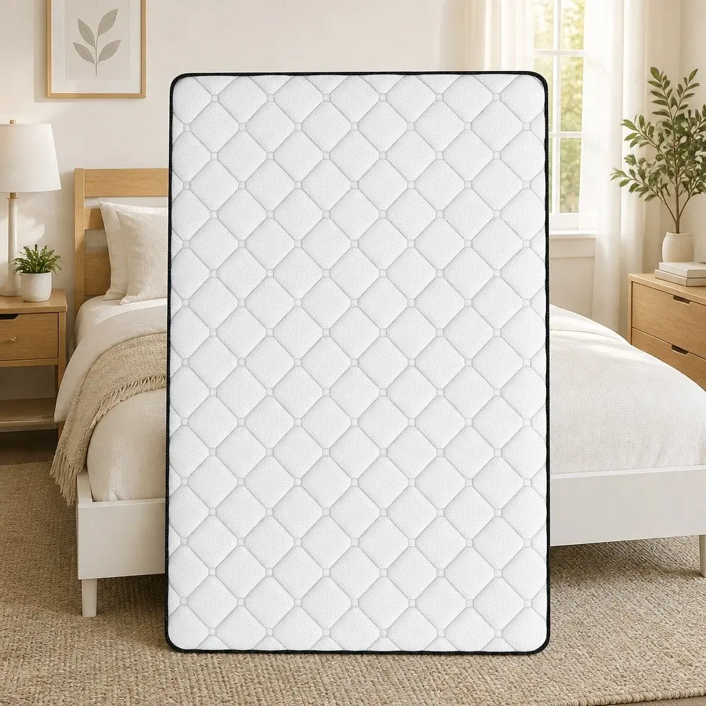 Single Mattress Medium-Firm 5-Zone Pressure Relief Support Foam White 92cm x 187cm