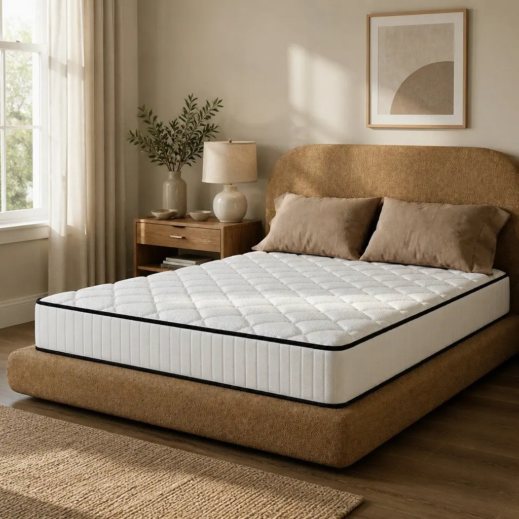 King Single Mattress Bonnell Spring 5-Zone Pressure Relief Support Foam Pillow
