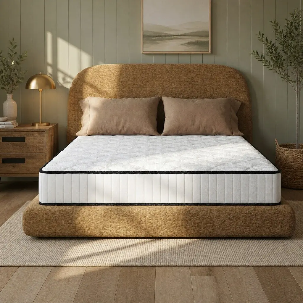 King Single Mattress Bonnell Spring 5-Zone Pressure Relief Support Foam Pillow