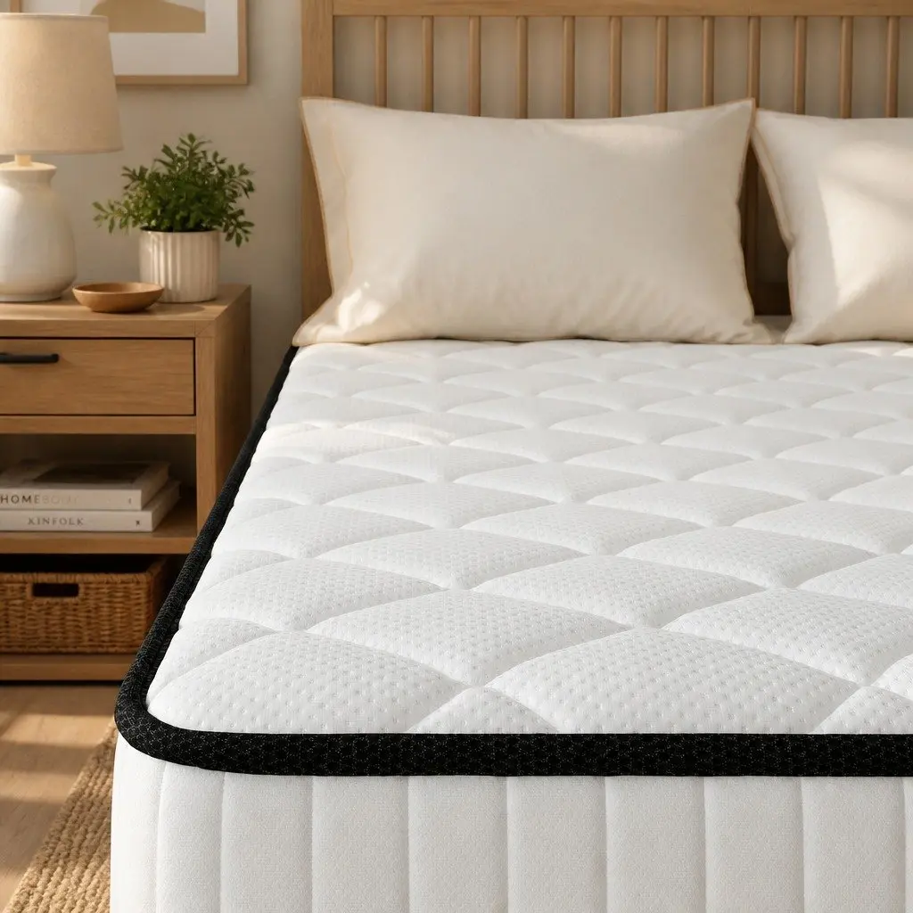 King Single Mattress Bonnell Spring 5-Zone Pressure Relief Support Foam Pillow