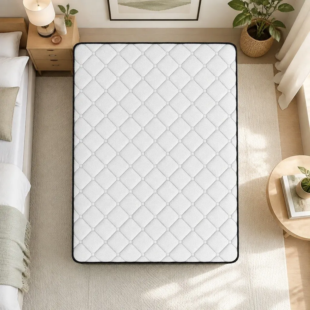 King Single Mattress Bonnell Spring 5-Zone Pressure Relief Support Foam Pillow