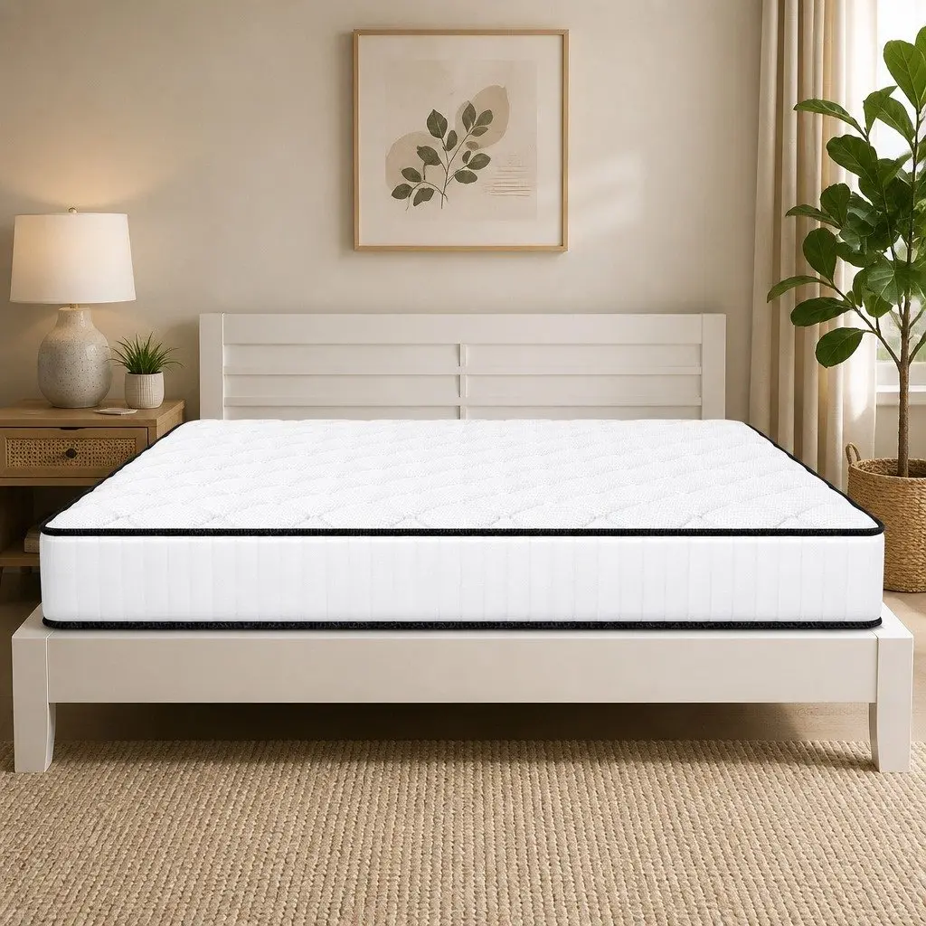 King Single Mattress Bonnell Spring 5-Zone Pressure Relief Support Foam Pillow