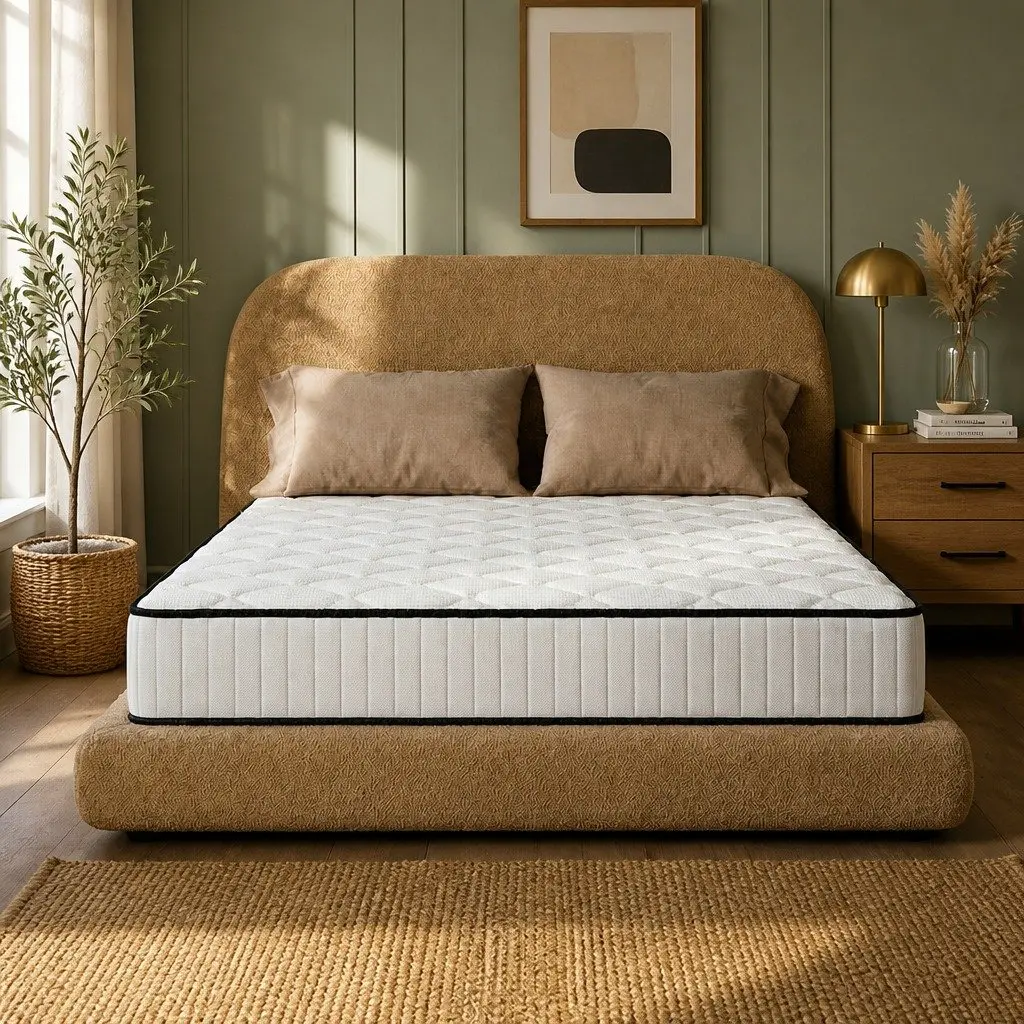 Queen Size Bonnell Spring Mattress 5-Zone Medium-Firm Pressure Relief Support