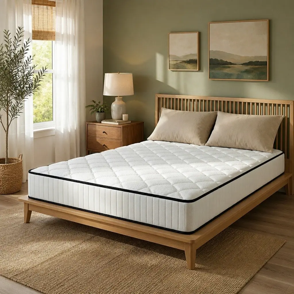 King Mattress 5-Zone Pressure Relief Foam Support 183cm White
