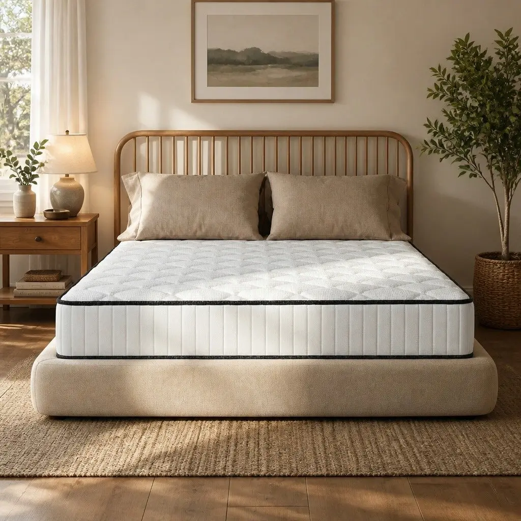 King Mattress 5-Zone Pressure Relief Foam Support 183cm White