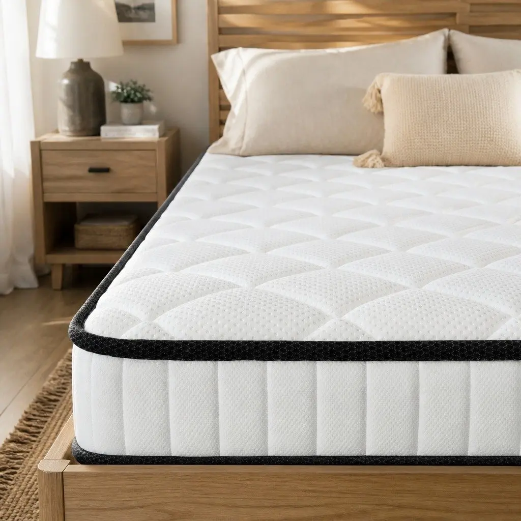 King Mattress 5-Zone Pressure Relief Foam Support 183cm White