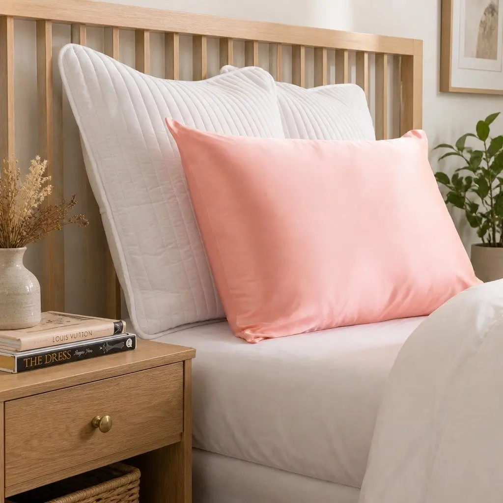 Silk Pillowcase Mulberry Sleep Comfort 51cm x 76cm White