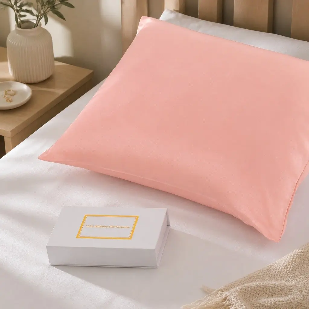 Silk Pillowcase Mulberry Sleep Comfort 51cm x 76cm White