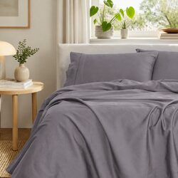 King Bamboo Cotton Sheet Set 1000TC Flat Fitted Pillowcases Bedding
